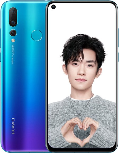 Huawei nova 4 Cell Phone Blue 48M Camera 6.4-Inch
